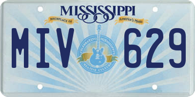 MS license plate MIV629