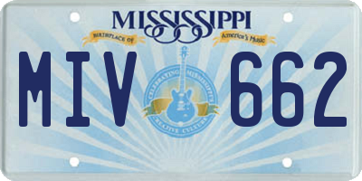 MS license plate MIV662