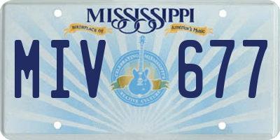MS license plate MIV677