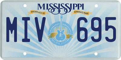 MS license plate MIV695