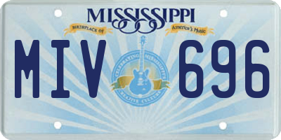 MS license plate MIV696