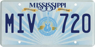 MS license plate MIV720
