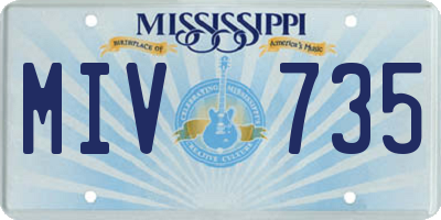 MS license plate MIV735