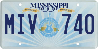 MS license plate MIV740