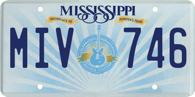 MS license plate MIV746