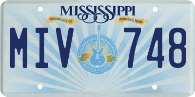 MS license plate MIV748