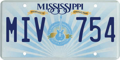 MS license plate MIV754