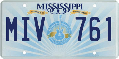 MS license plate MIV761