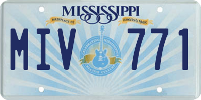 MS license plate MIV771