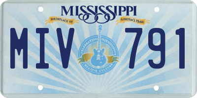 MS license plate MIV791
