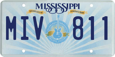 MS license plate MIV811