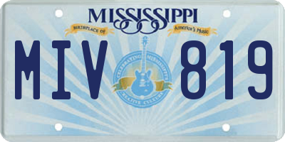 MS license plate MIV819