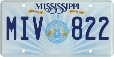 MS license plate MIV822