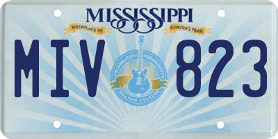 MS license plate MIV823