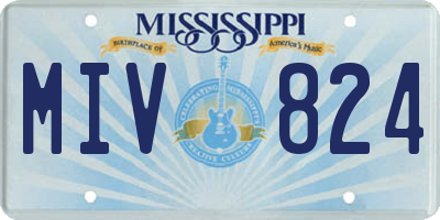MS license plate MIV824