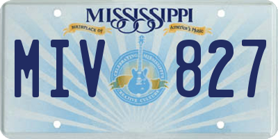 MS license plate MIV827