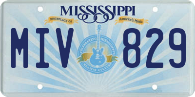 MS license plate MIV829