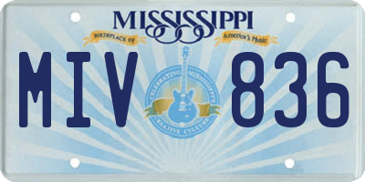 MS license plate MIV836