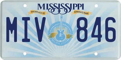 MS license plate MIV846