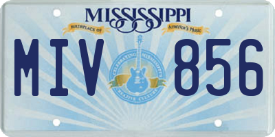 MS license plate MIV856