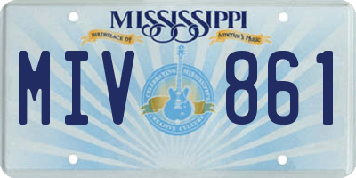 MS license plate MIV861
