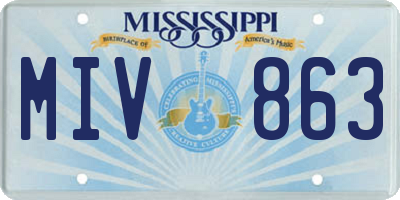MS license plate MIV863