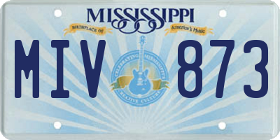 MS license plate MIV873
