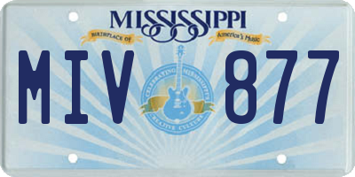 MS license plate MIV877