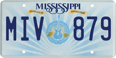 MS license plate MIV879