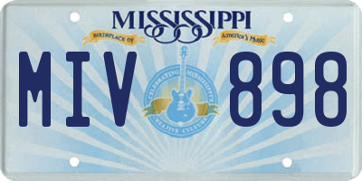 MS license plate MIV898