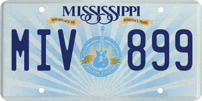MS license plate MIV899