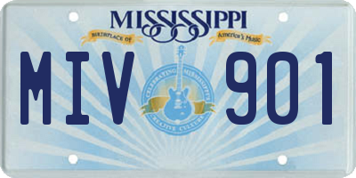 MS license plate MIV901