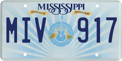 MS license plate MIV917