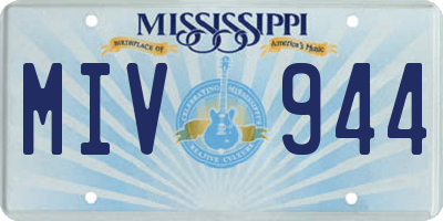 MS license plate MIV944