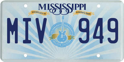 MS license plate MIV949