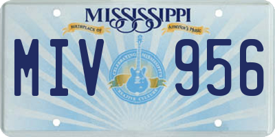 MS license plate MIV956