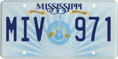 MS license plate MIV971