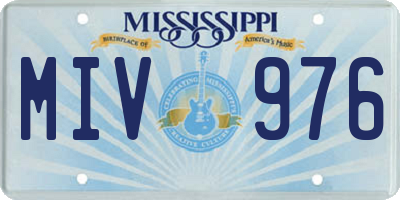 MS license plate MIV976