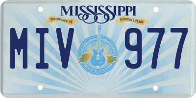 MS license plate MIV977