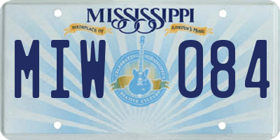 MS license plate MIW084