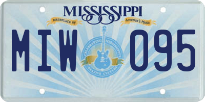 MS license plate MIW095