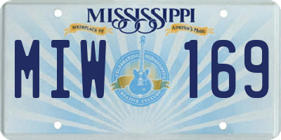 MS license plate MIW169