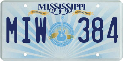 MS license plate MIW384