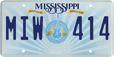 MS license plate MIW414