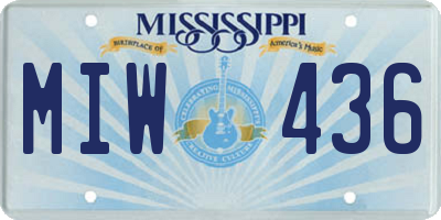 MS license plate MIW436