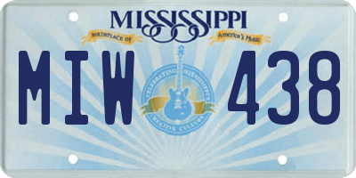 MS license plate MIW438