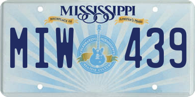 MS license plate MIW439