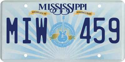 MS license plate MIW459