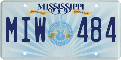 MS license plate MIW484