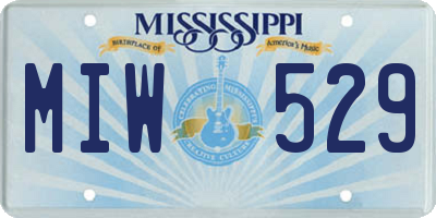 MS license plate MIW529